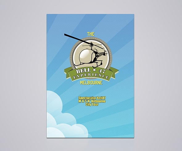 Bell 47 Helicopter - Graphic Design 2