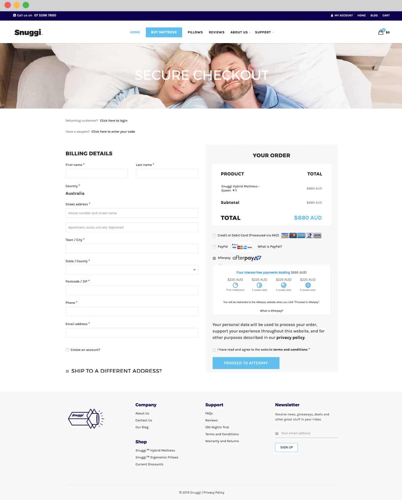 Snuggi Website Design 1