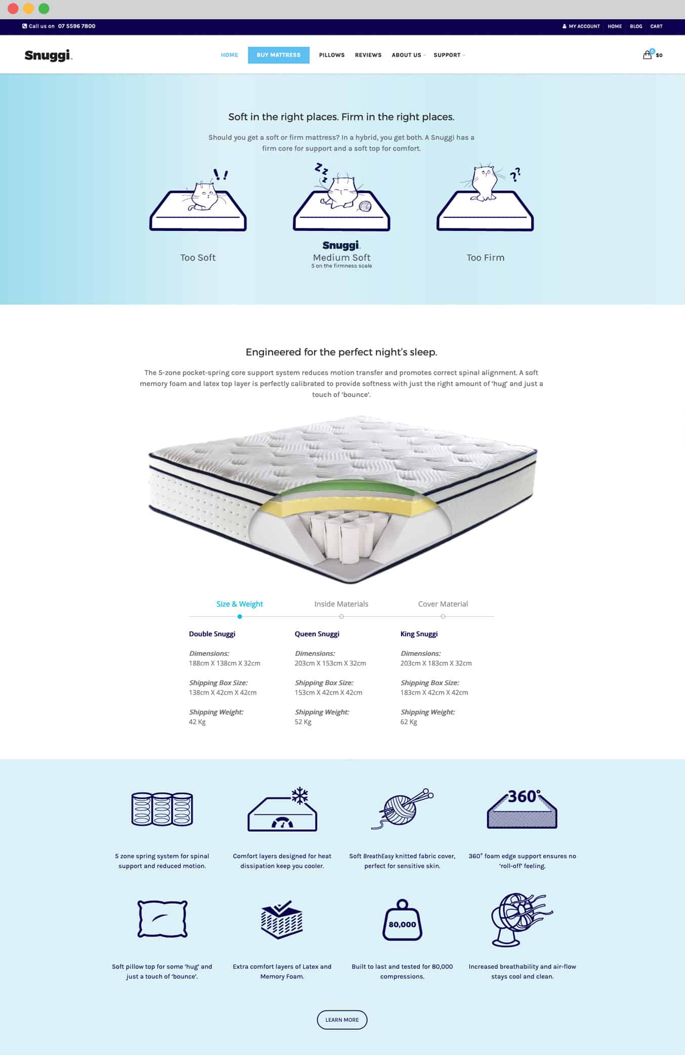 Snuggi Website Design 2